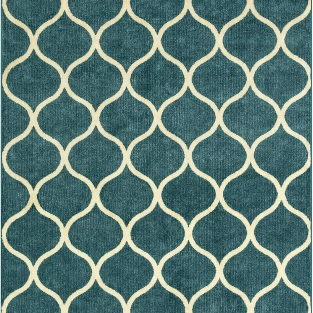 Rebecca Moroccan Trellis Area Rug, 34' x 20', Navy, view 5
