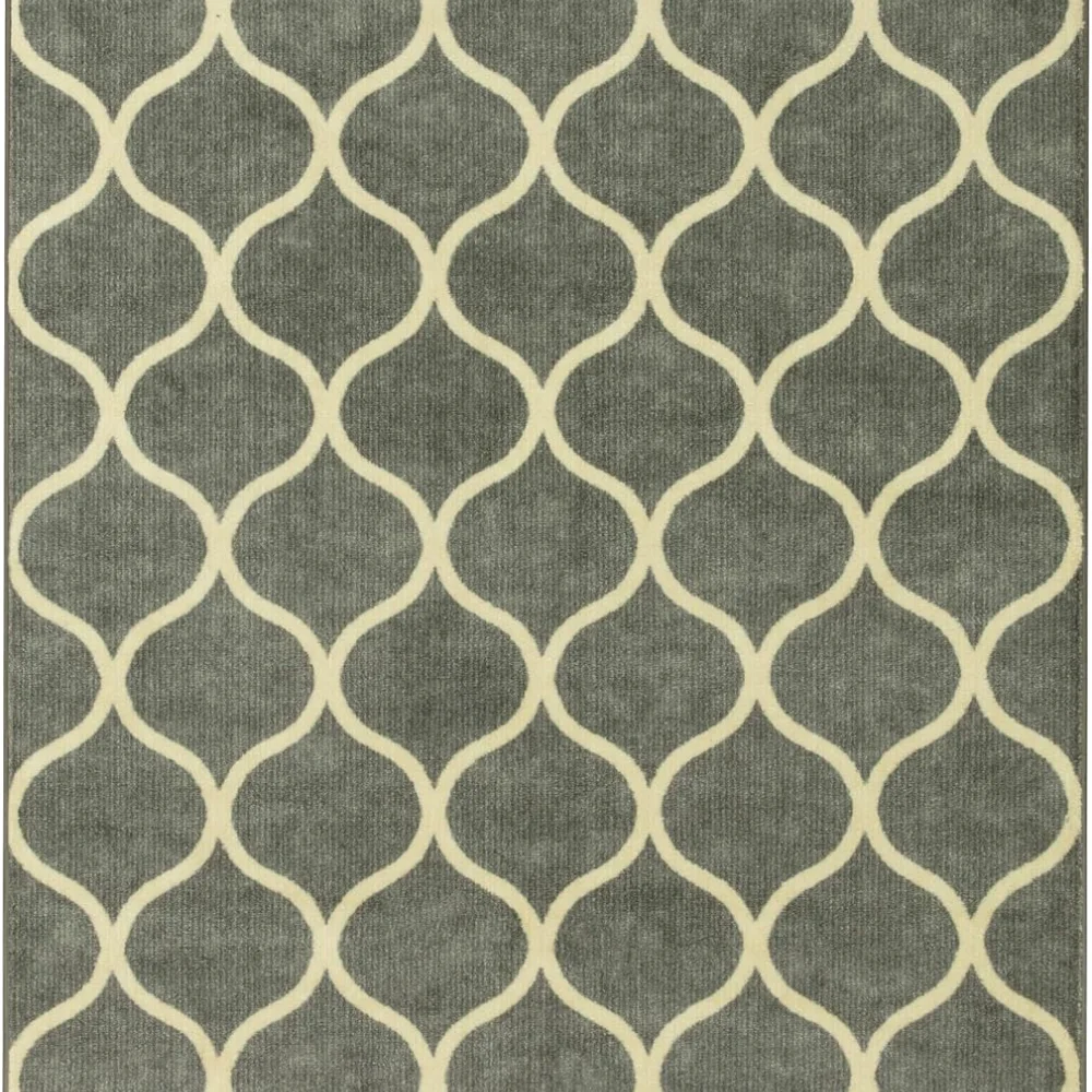 Rebecca Moroccan Trellis Pet Mat, 4'9" x 7', Taupe, view 6