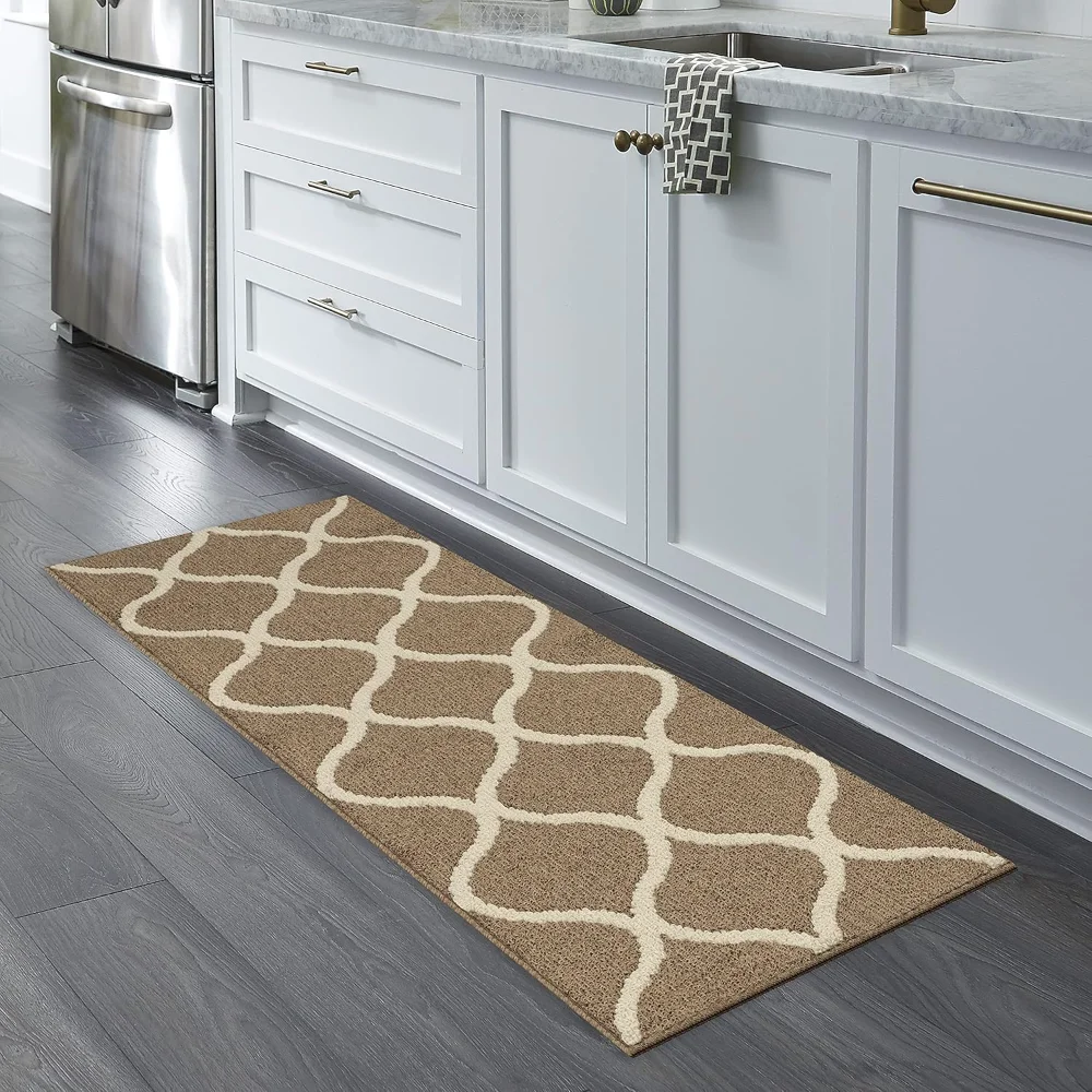 Rebecca Moroccan Trellis Runner, 2' x 6', Taupe, view 2