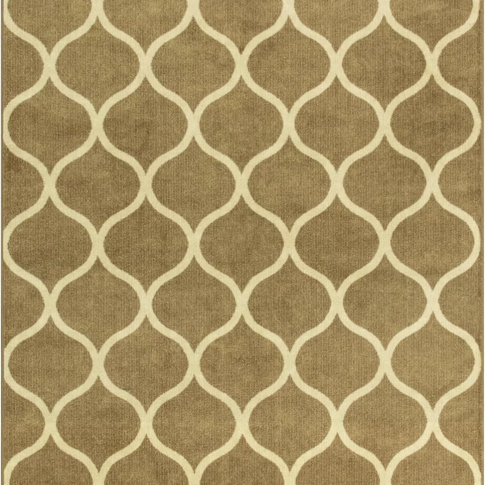 Rebecca Moroccan Trellis Runner, 2' x 6', Taupe, view 4