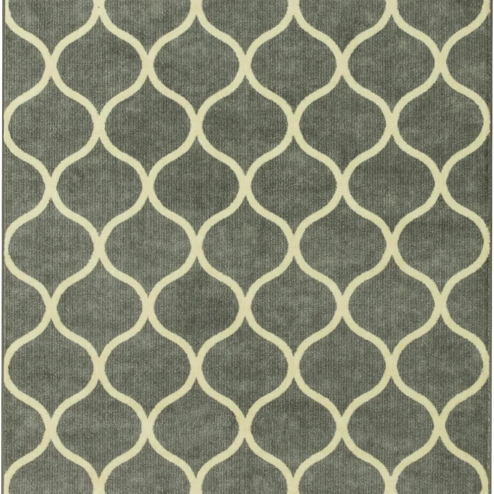 Rebecca Moroccan Trellis Runner, 2' x 6', Taupe, view 7