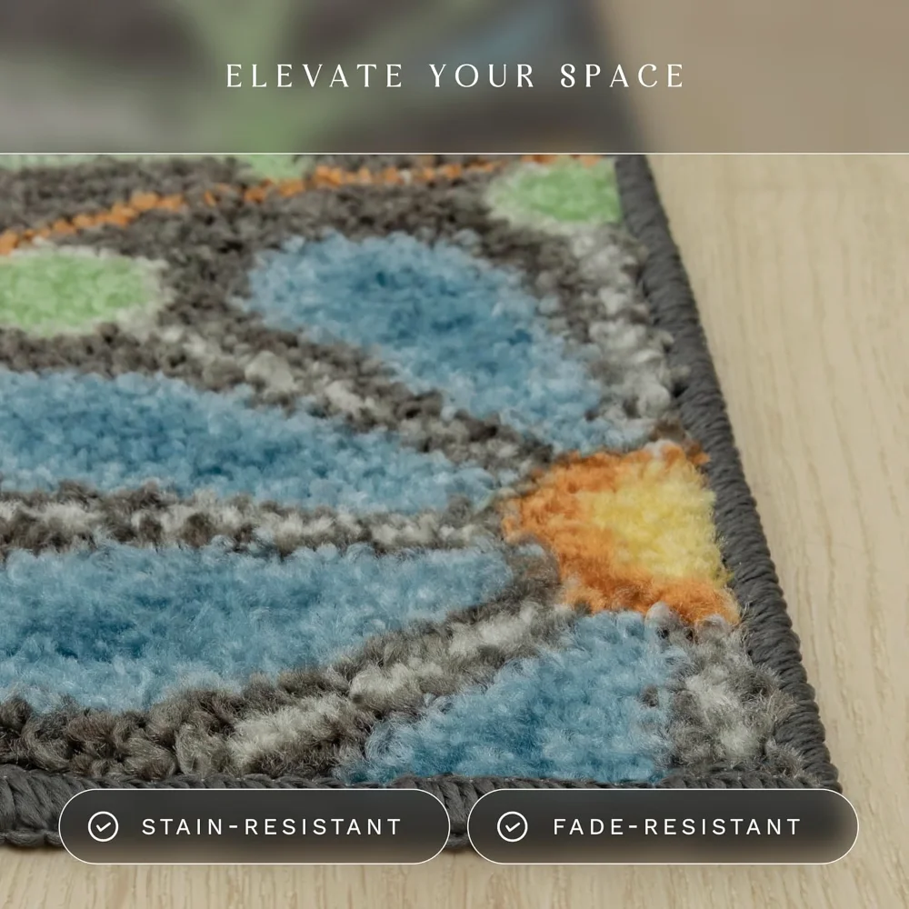 Reggie Floral Accent Rug, 2'6" x 3'10", Dark Grey, view 4