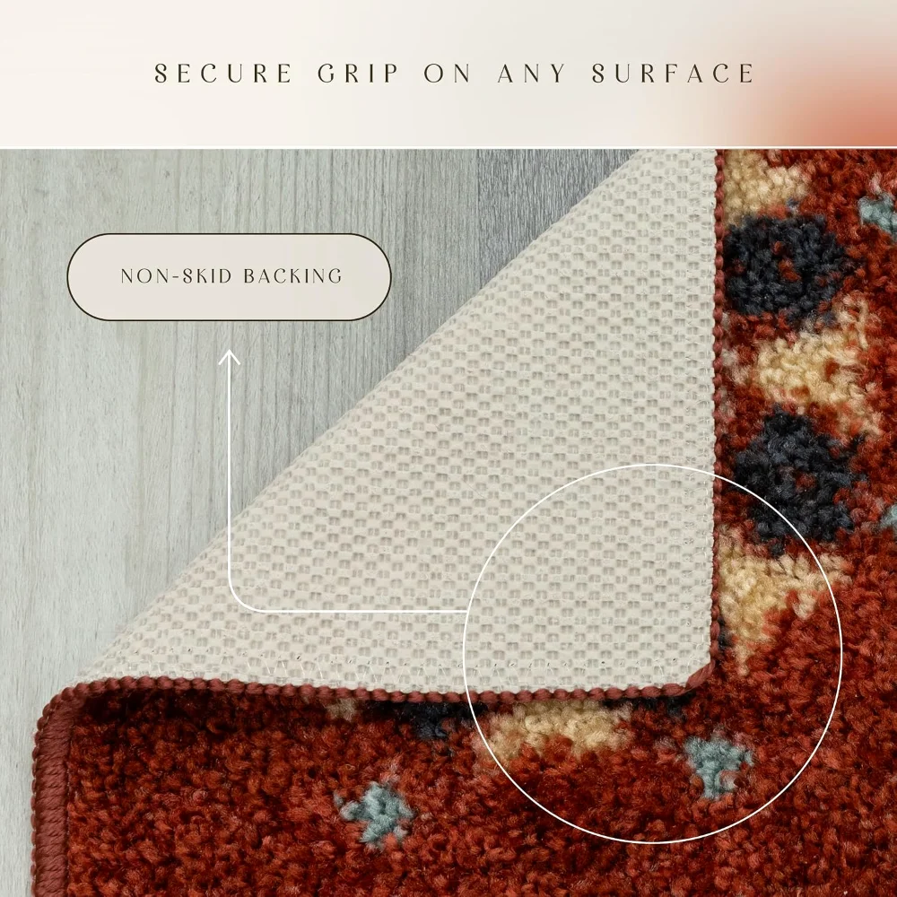 Reggie Floral Pet Mat, 3'4" x 5', Merlot, view 6