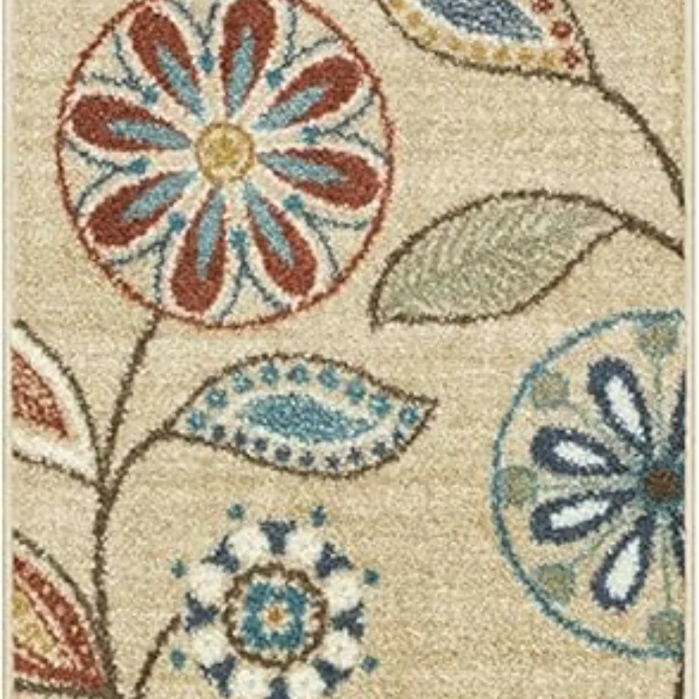 Reggie Floral Runner, 2' x 10', Beige