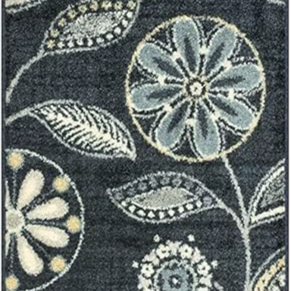 Reggie Floral Runner, 2' x 10', Blue
