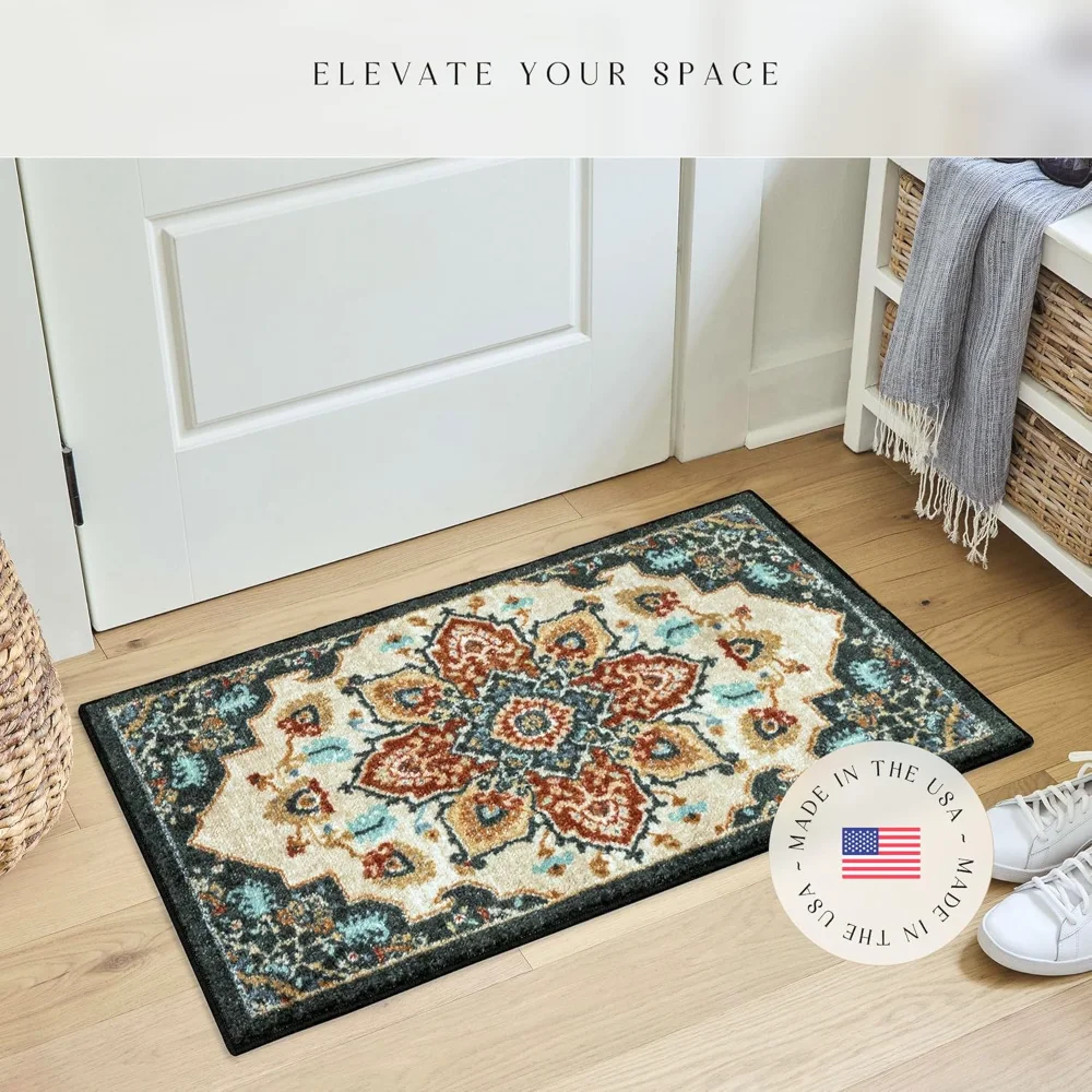 Ruby Oriental Accent Rug, 1'8" x 2'10", Red, view 2