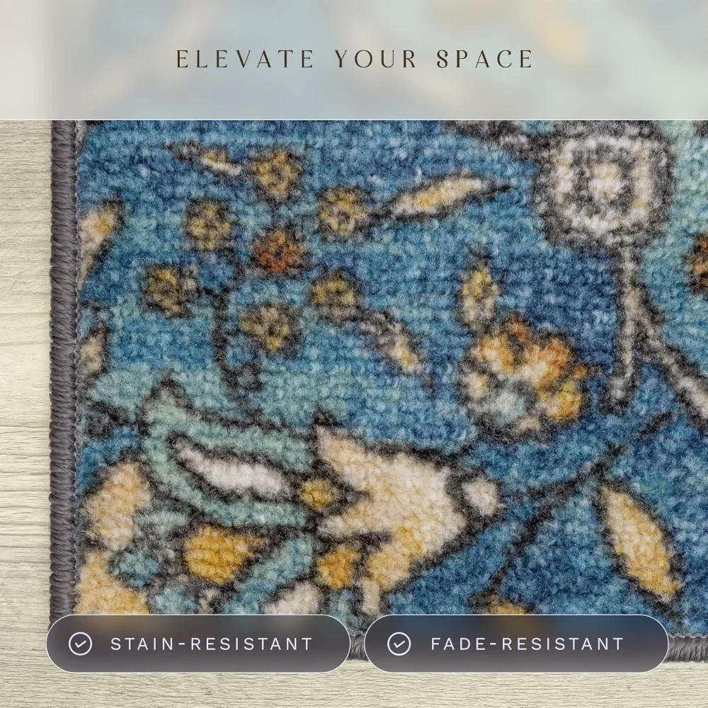 Sutton Oriental Accent Rug, 1'8" x 2'10", Blue, view 4