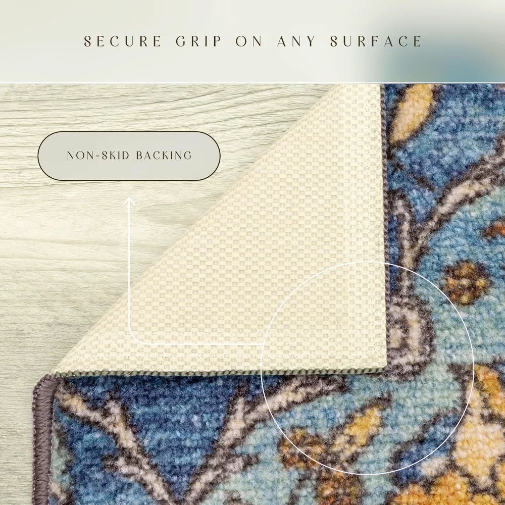 Sutton Oriental Accent Rug, 2'6" x 3'10", Blue, view 5