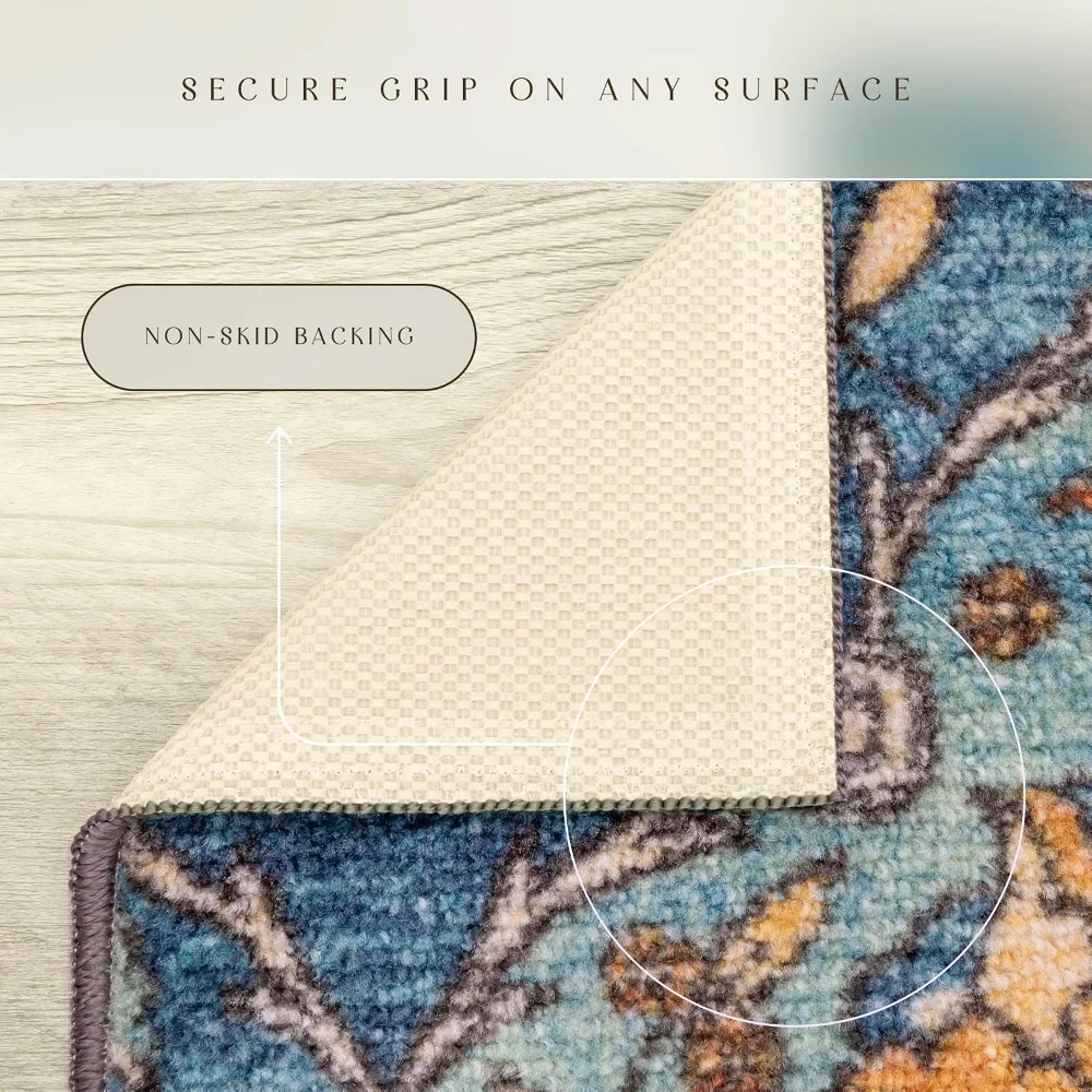 Sutton Oriental Area Rug, 4'9" x 7', Blue, view 5