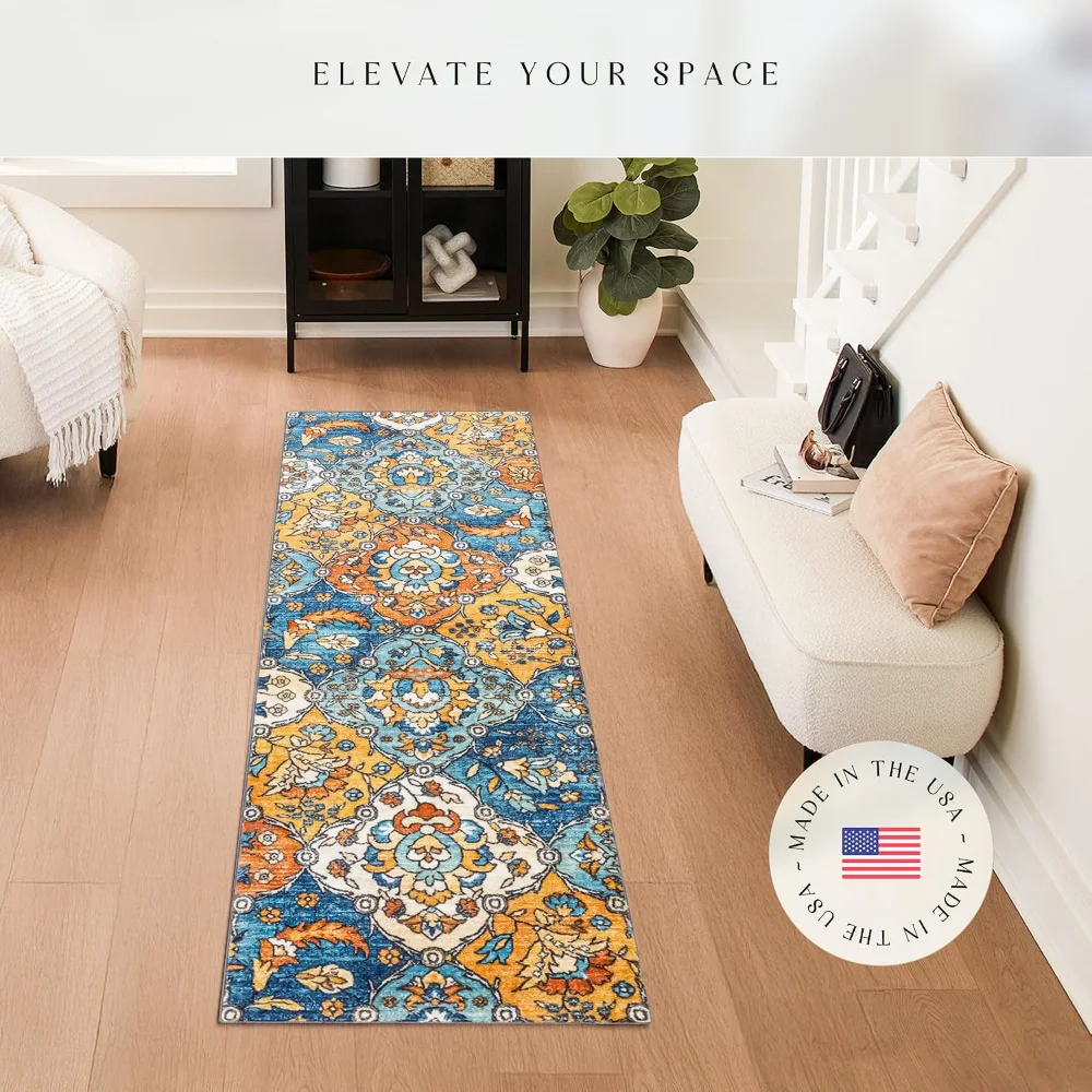 Sutton Oriental Runner, 2' x 6', Blue, view 2