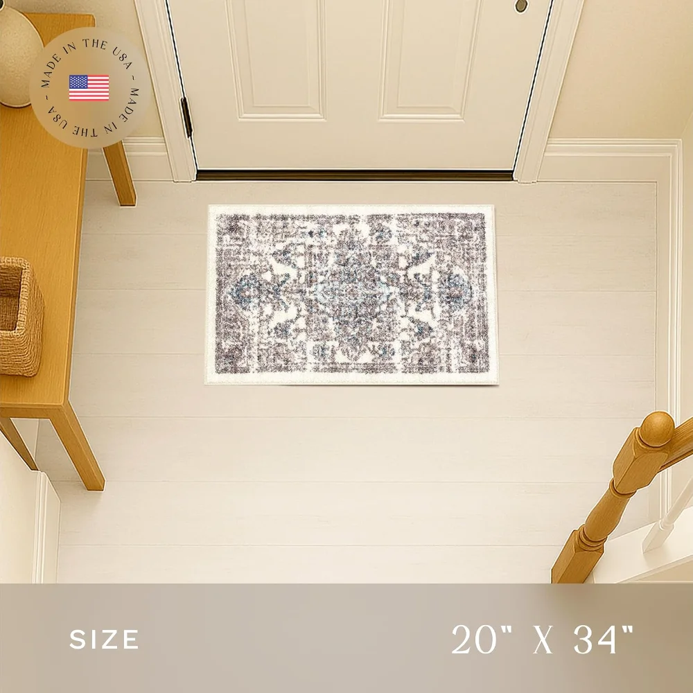Tapestry Farmhouse Accent Rug, 1'8" x 2'10", Taupe, view 2