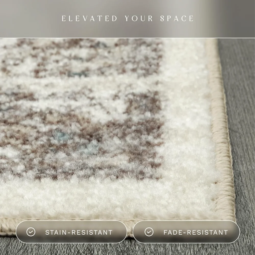 Tapestry Farmhouse Accent Rug, 1'8" x 2'10", Taupe, view 4