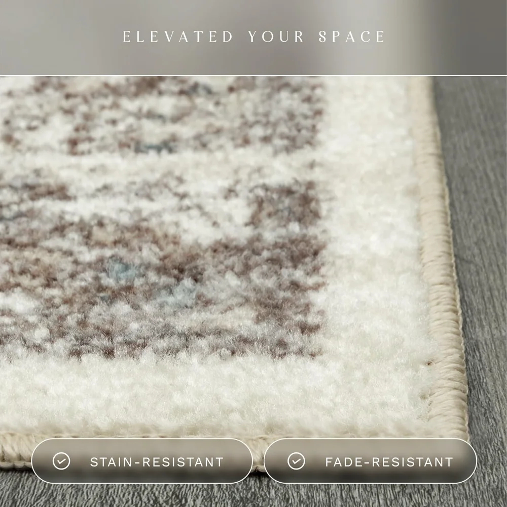 Tapestry Farmhouse Accent Rug, 2'6" x 3'10", Taupe, view 5