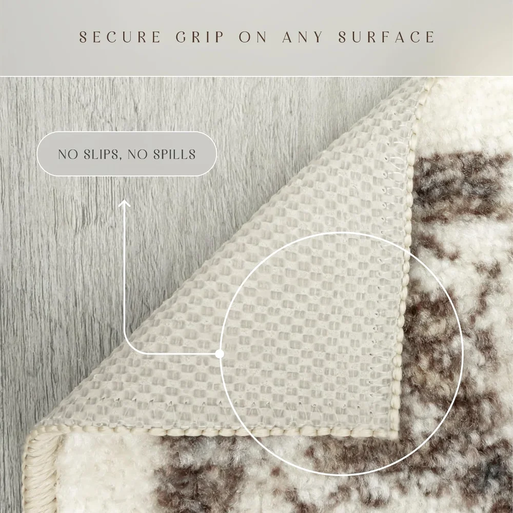 Tapestry Farmhouse Accent Rug, 2'6" x 3'10", Taupe, view 6