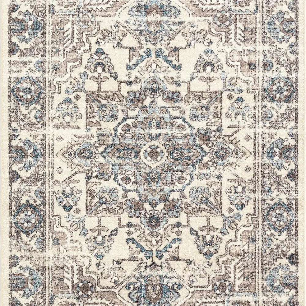 Tapestry Farmhouse Area Rug, 4'9" x 7', Taupe