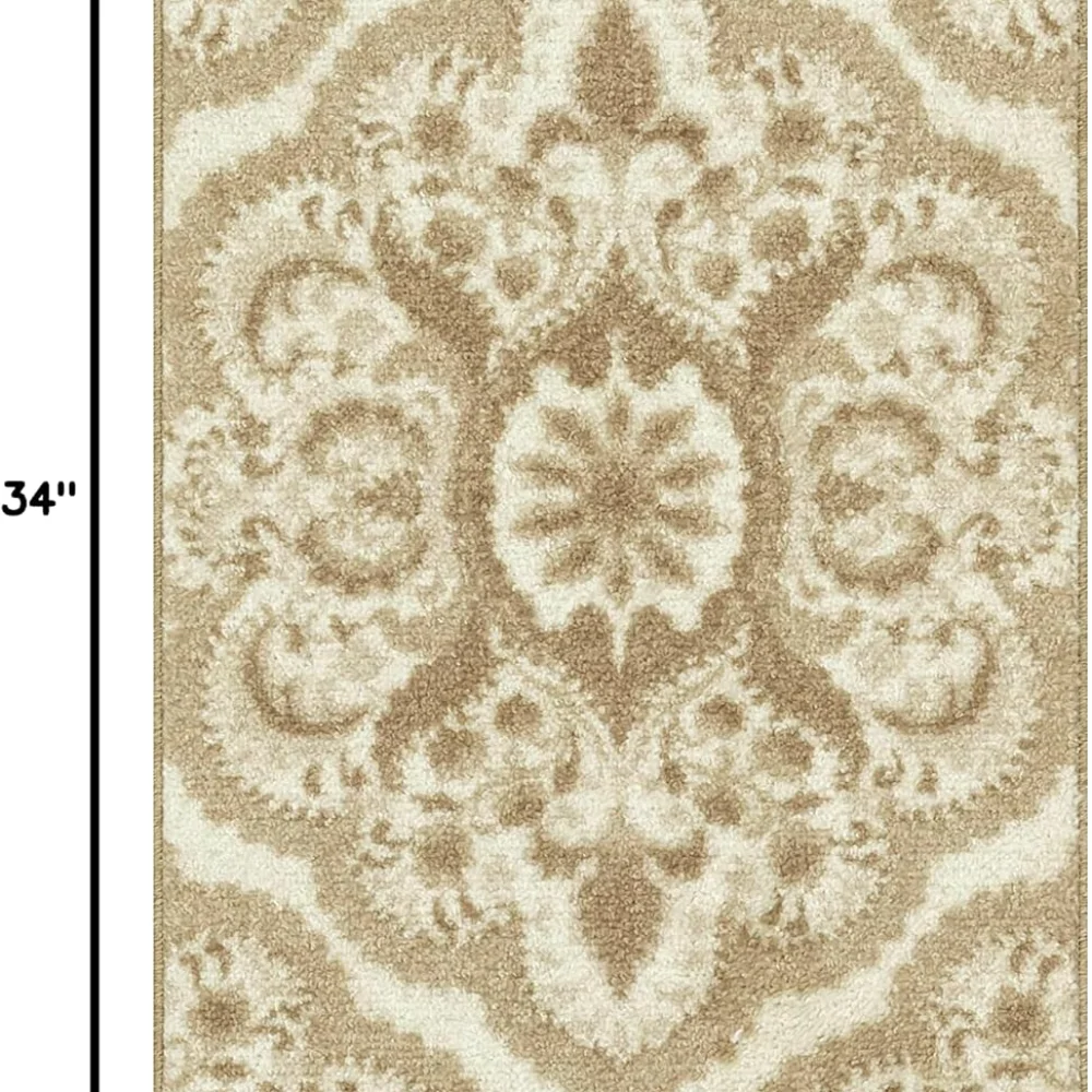 Vivian Medallion Accent Rug, 1'8" x 2'10", Beige, view 3