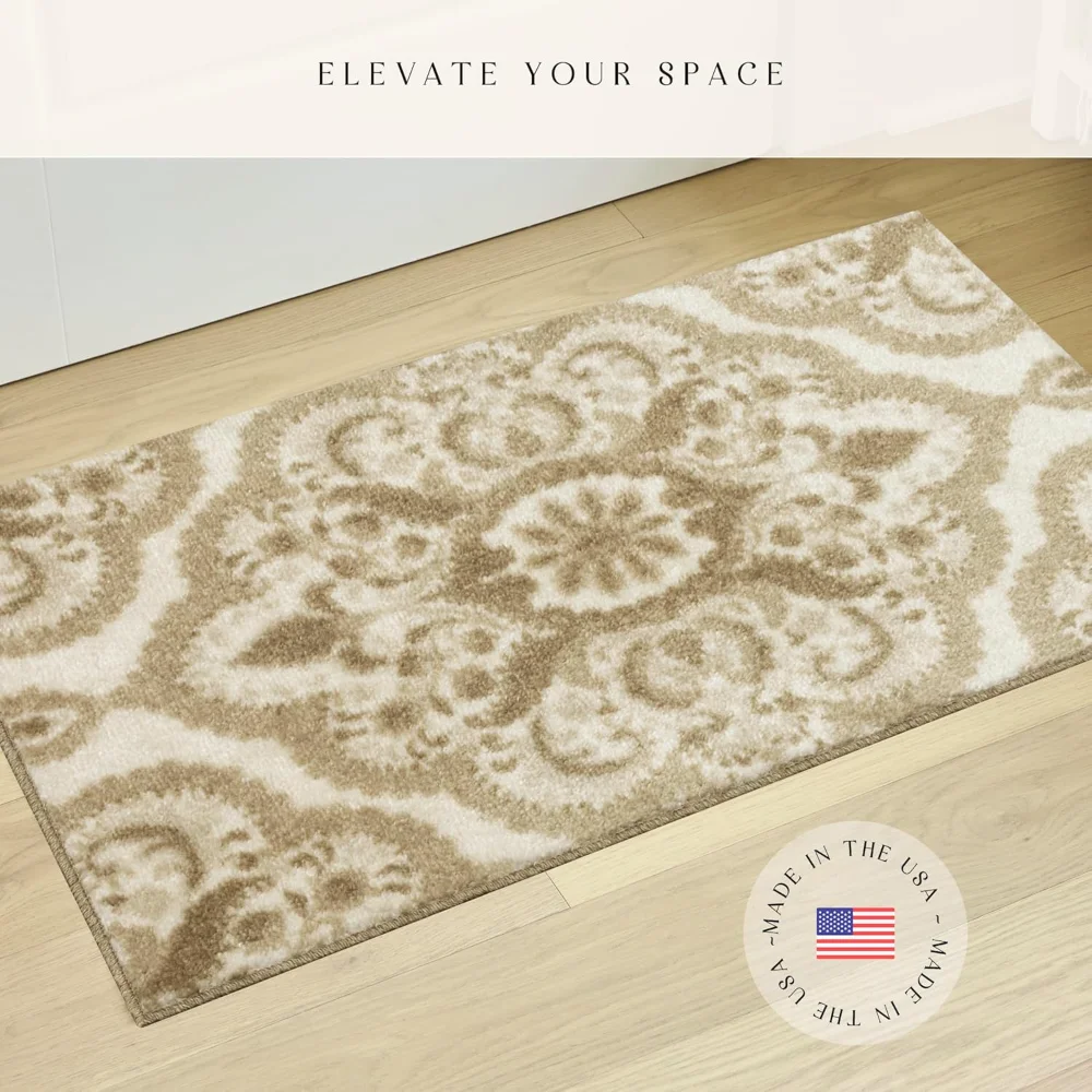 Vivian Medallion Accent Rug, 1'8" x 2'10", Beige, view 5