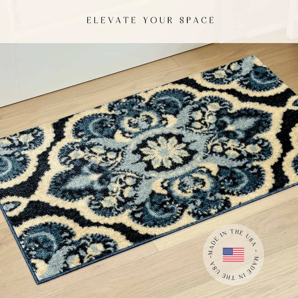Vivian Medallion Accent Rug, 1'8" x 2'10", Persian Blue, view 3