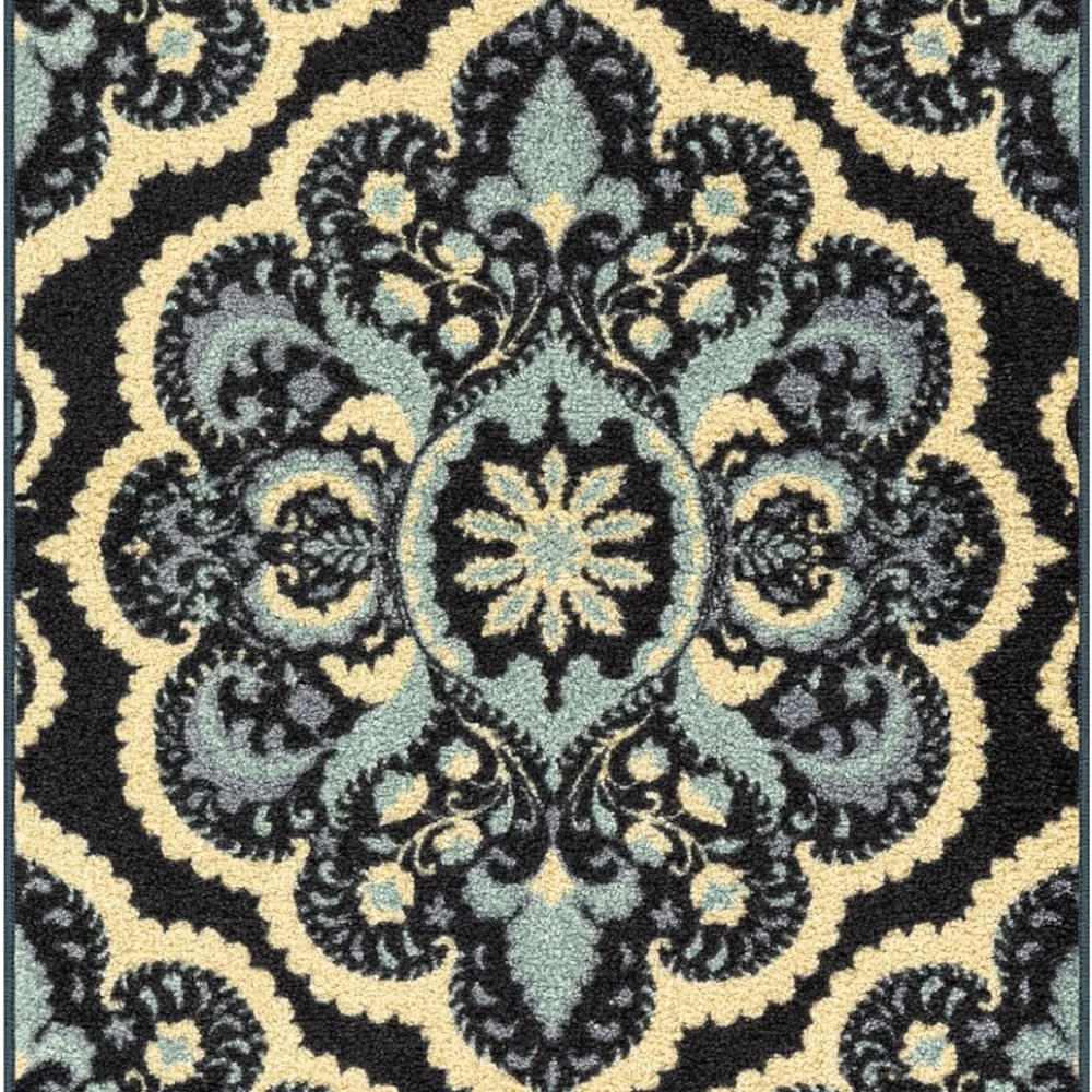 Vivian Medallion Accent Rug, 2'6" x 3'10", Persian Blue