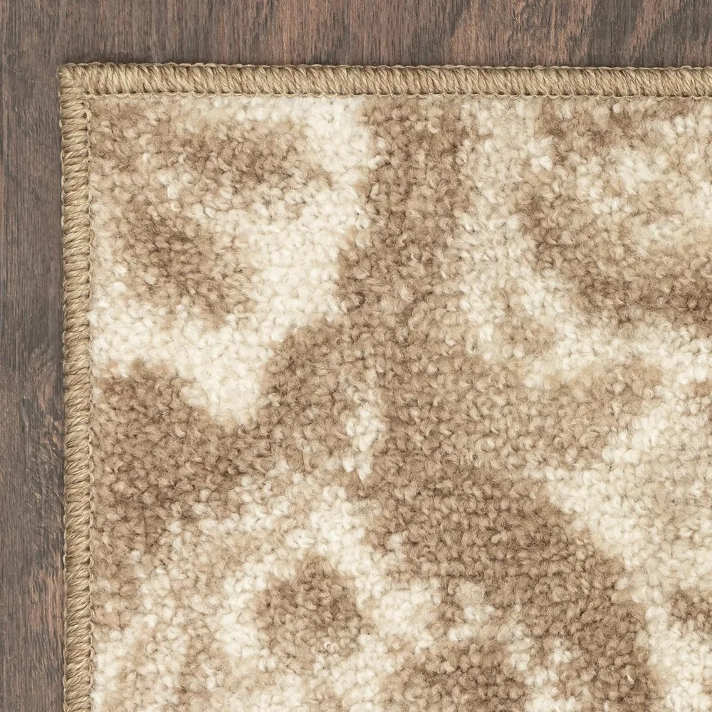 Vivian Medallion Pet Mat, 3'4" x 5', Beige, view 5