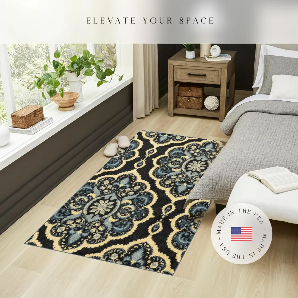 Vivian Medallion Pet Mat, 3'4" x 5', Persian Blue, view 3