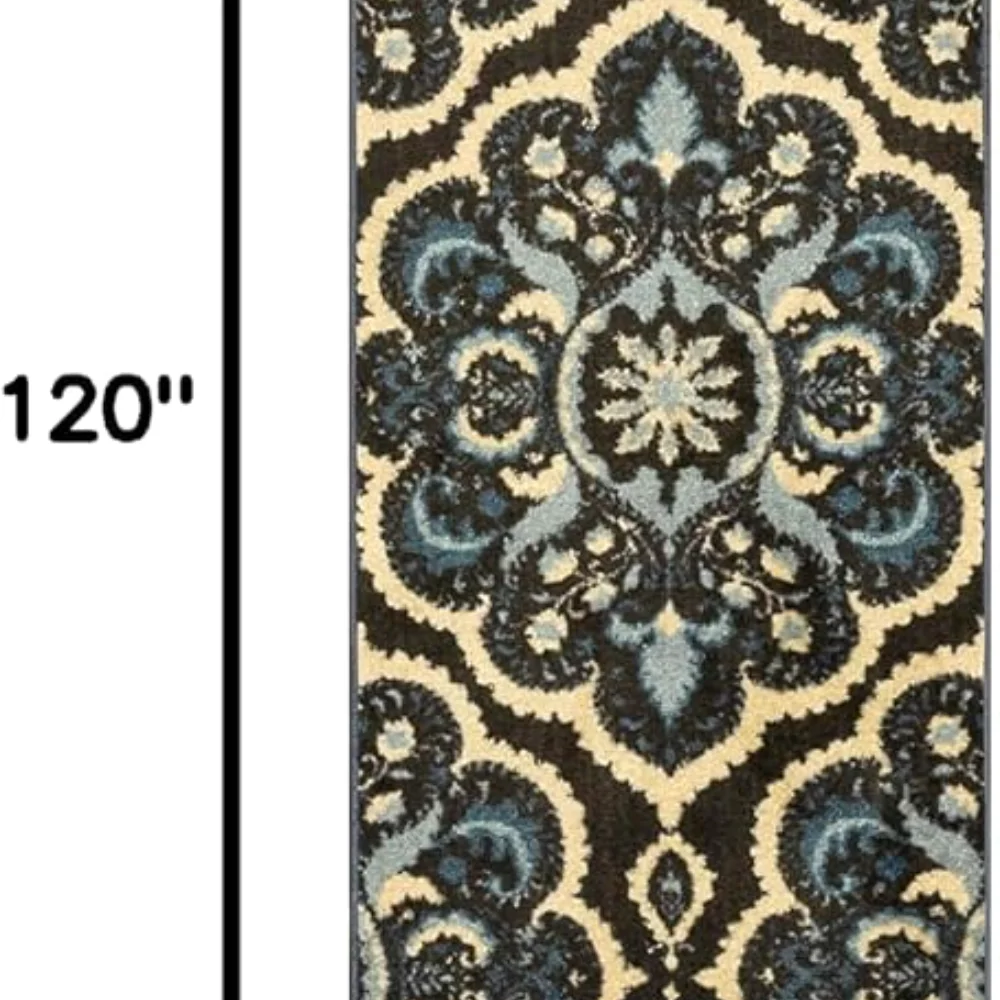 Vivian Medallion Runner, 2' x 10', Persian Blue, view 2