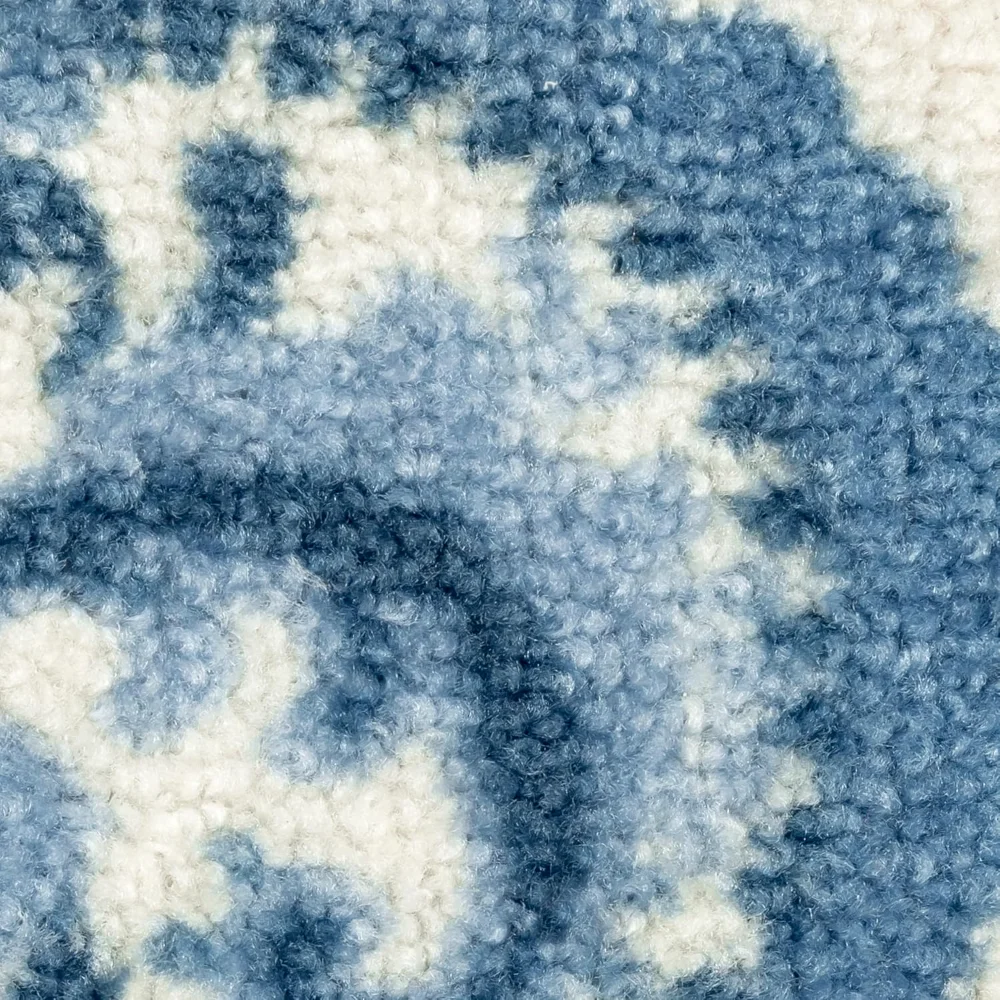 Vivian Medallion Runner, 2' x 6', Blue, view 7