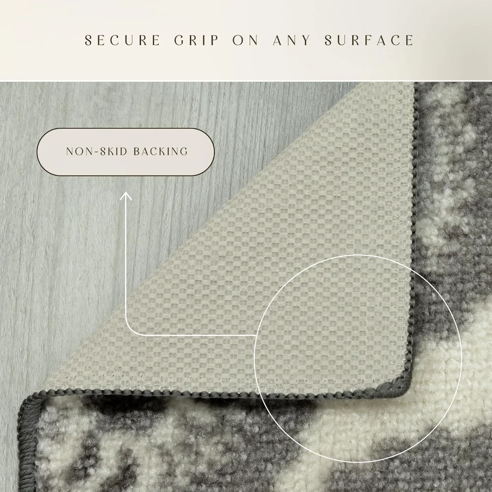 Vivian Medallion Runner, 2' x 6', Grey, view 5