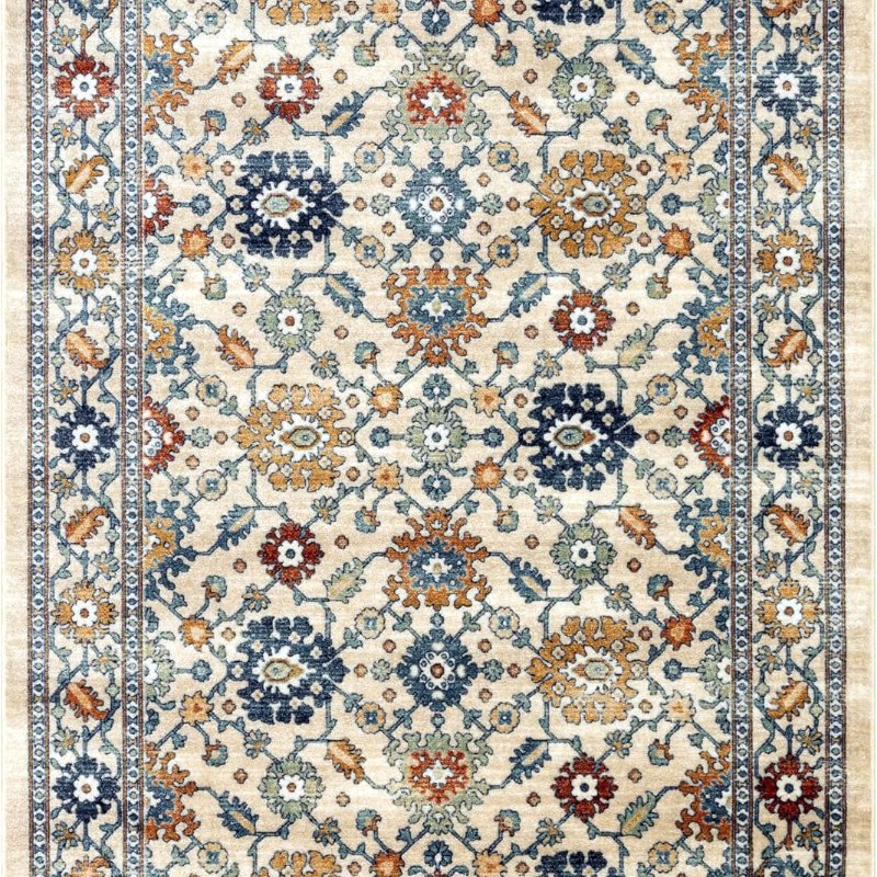 Benton Oriental Area Rug, 4'9" x 7', Beige