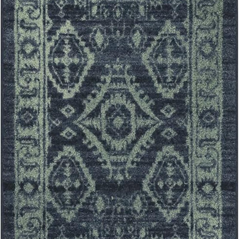 Georgina Traditional Runner, 1'8" x 5', Navy