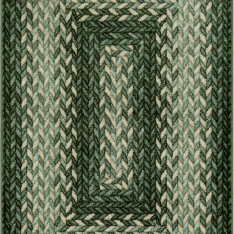 Marion Bohemian Braided-Style Print Accent Rug, 2'6" x 3'10", Green