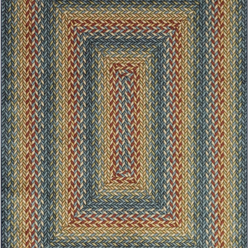 Marion Bohemian Braided-Style Print Area Rug, 4'9" x 7', Multi Color