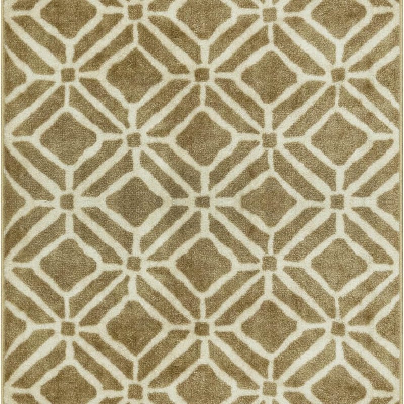 Moderna Geometric Accent Rug, 34" x 20", Beige