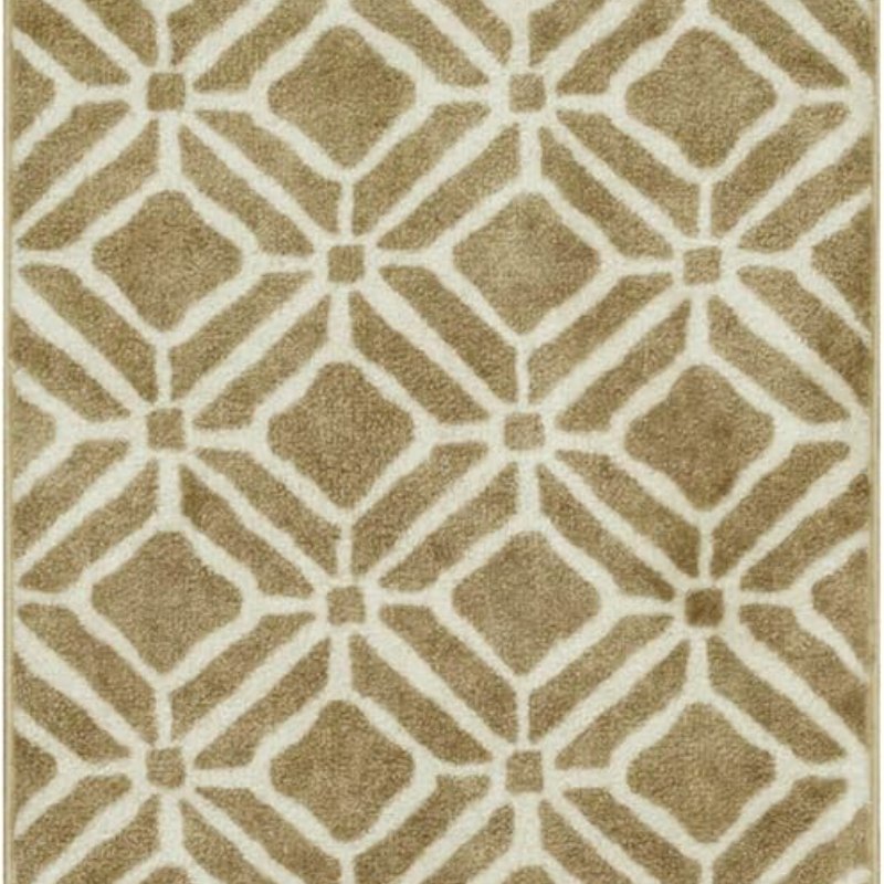 Moderna Geometric Runner, 2' x 6', Beige