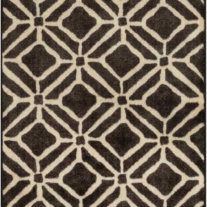 Moderna Geometric Runner, 2' x 6', Black