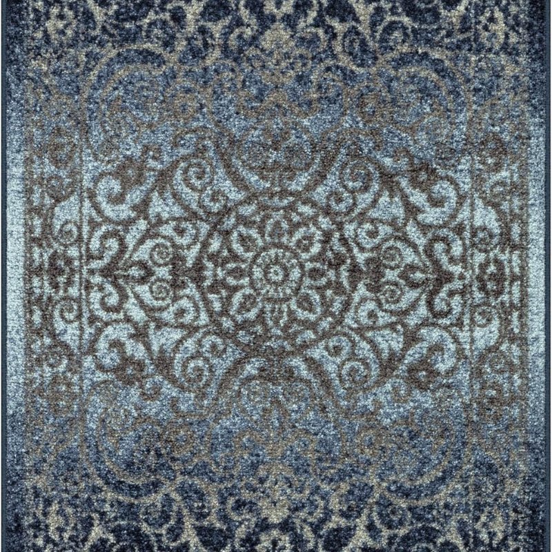 Pelham Vintage Medallion Pet Mat, 3'4" x 5', Navy
