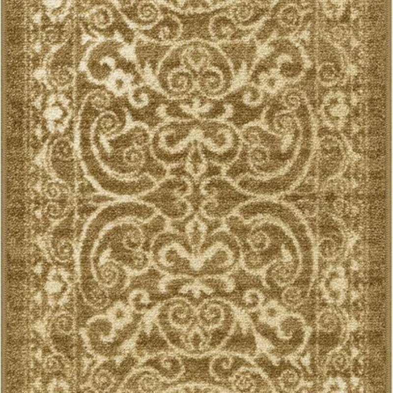 Pelham Vintage Medallion Runner, 1'8" x 5', Khaki