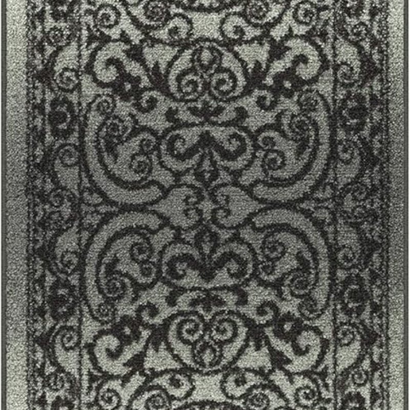 Pelham Vintage Medallion Runner, 2' x 6', Grey