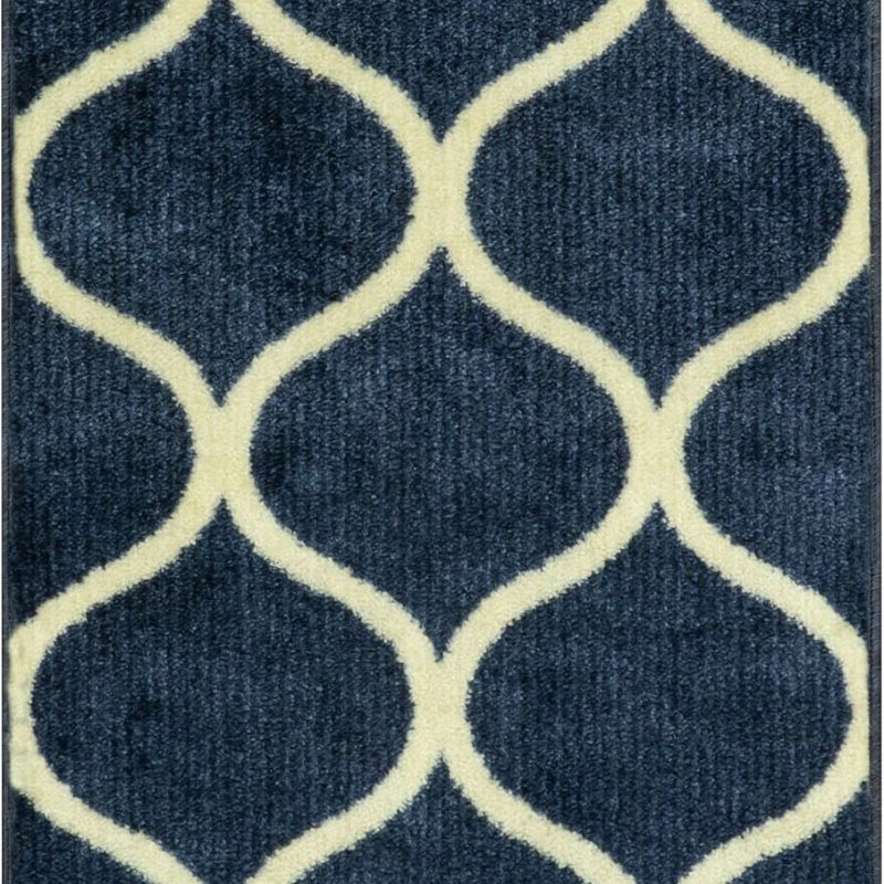 Rebecca Moroccan Trellis Area Rug, 34' x 20', Navy