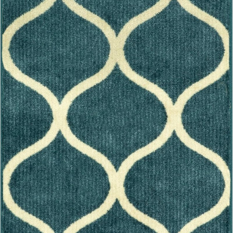 Rebecca Moroccan Trellis Area Rug, 34' x 20', Teal