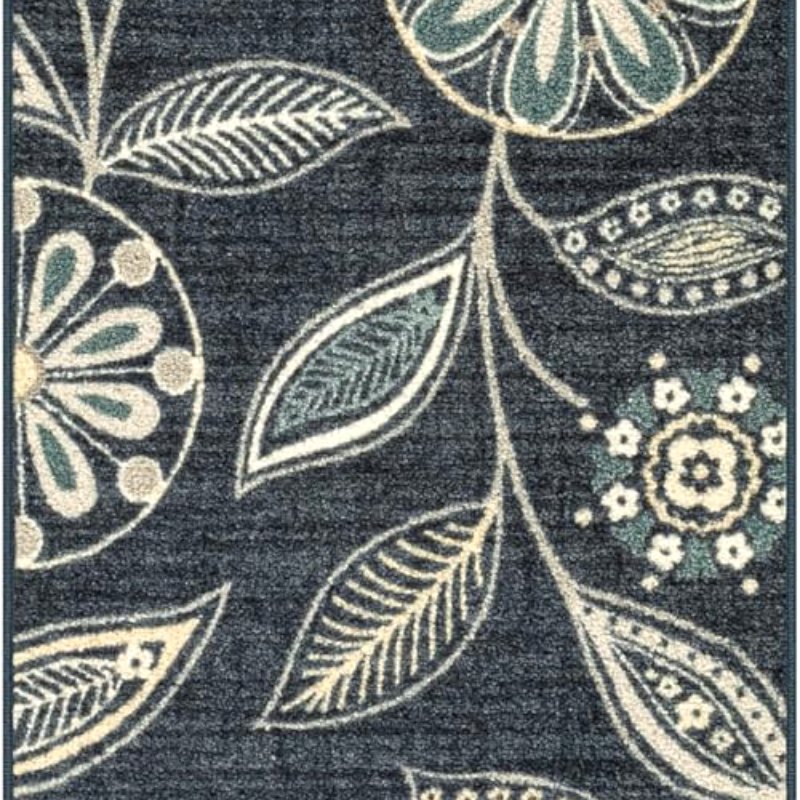 Reggie Floral Runner, 2' x 6', Blue