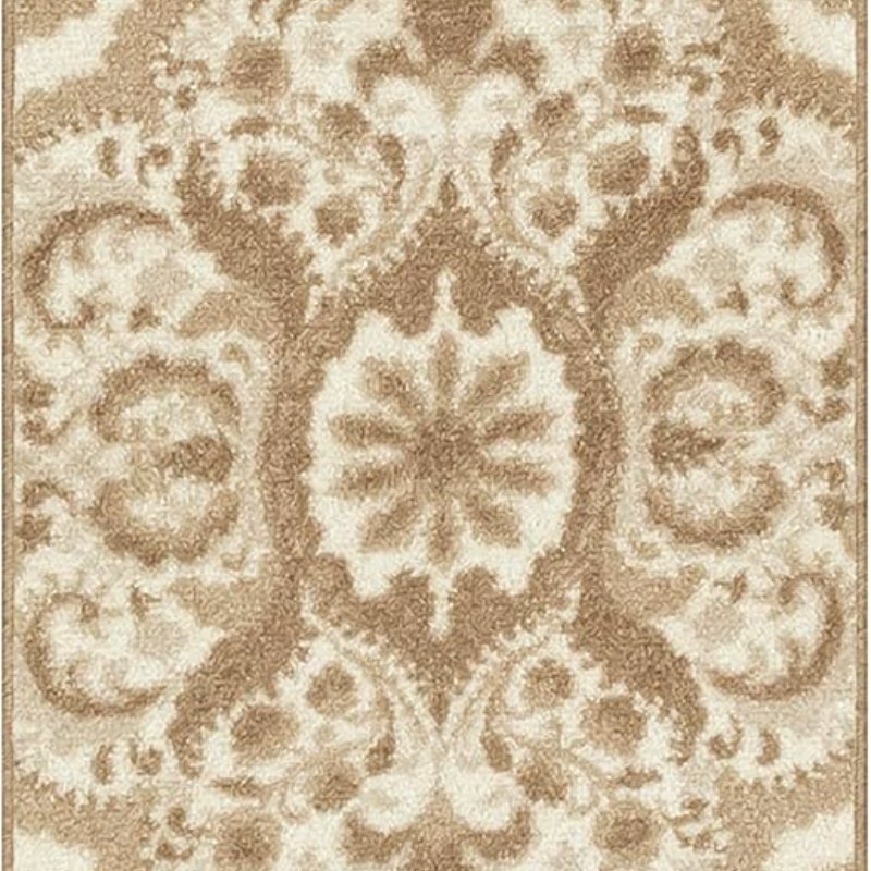Vivian Medallion Runner, 1'8" x 5', Beige