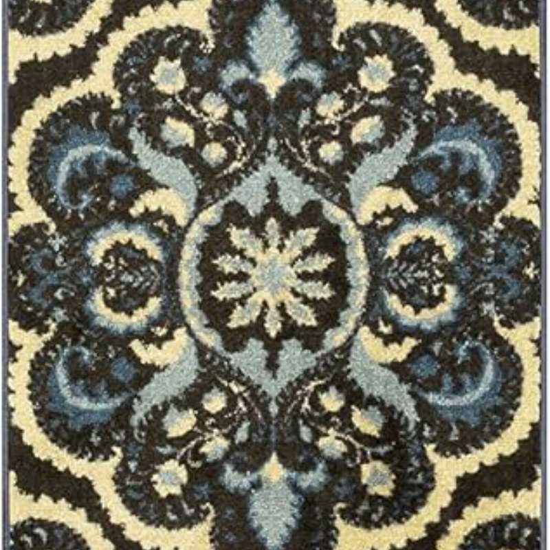 Vivian Medallion Runner, 2' x 10', Persian Blue